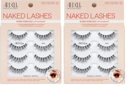 Ardell Strip Lashes  Lashes #424 4 Pairs x 1-Pack (Pack of 2)