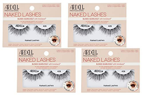 Ardell  Natural Lashes 422 - Natural Look False Eyelashes with Invisiband Soft Volume Wispy Lashes Strip for Everyday Wear 4 Pairs