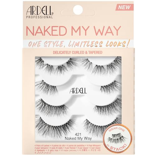 Ardell False Eyelashes  My Way 434 - Natural Look Soft and Lightweight Strip Lashes 4 Pairs 1 Pack