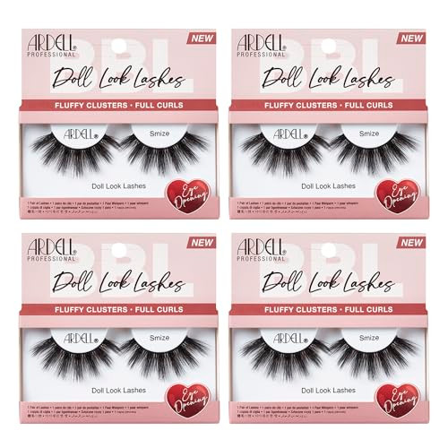 Ardell Doll Look Lashes Brat Style – Fluffy Doll Eyelashes with Full Curls Eye-Opening Doll Eye Lashes Strip 1 Pack