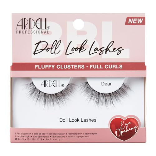 Ardell Doll Look Lashes Brat Style – Fluffy Doll Eyelashes with Full Curls Eye-Opening Doll Eye Lashes Strip 1 Pack