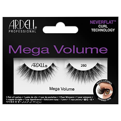 Ardell Mega Volume Eyelashes 263 – Double Up Lashes Feathery Soft for Dramatic Eye Look 1 Pair