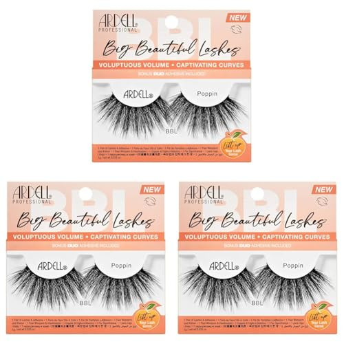 Ardell BBL Big Beautiful Lashes 971 Poppin with DUO Clear Adhesive 1 pack