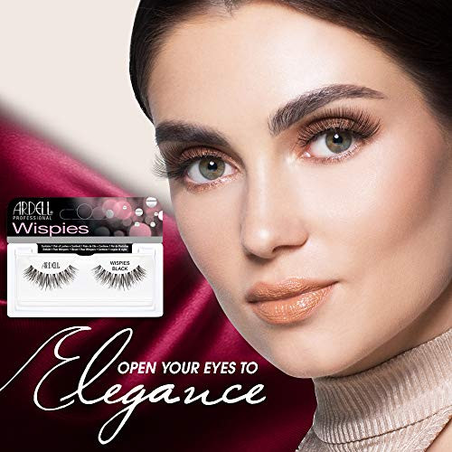 Ardell Wispies Eyelashes - Black Lightweight Natural Look False Eyelashes Reusable Strip Wispy Lashes 4 Pack