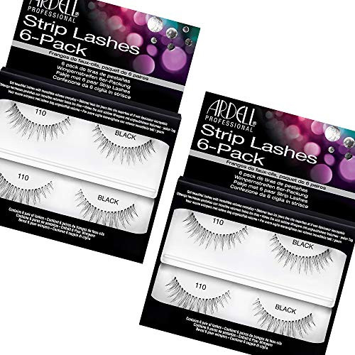 Ardell False Eyelashes Strip Lashes Natural 109 Black (6 pairs per pack) x 2 pack
