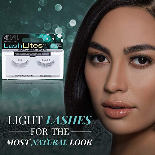 Ardell False Eyelashes LashLites 335 - Natural Look Lashes Long-Lasting Eyelash Extensions 4 Pack