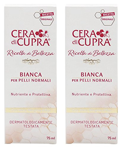 Cera di Cupra "Bianca per Pelli Normali" Cream for Normal Skin Anti-age Formula - 2.5 Fluid Ounces (75ml) Tubes (Pack of 2) [ Italian Import ]