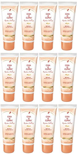 Cera di Cupra: "Rosa per Pelli Secche" Face Cream Dry Skin Antiage Formula  2.53 Fluid Ounces (75ml) Tubes (Pack of 12)  [ Italian Import ]