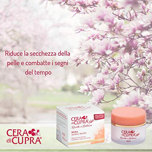 Cera di Cupra Plus"Rosa per Pelli Secche" Cream for Dry Skin Anti-age Formula - 3.4 Fluid Ounces (100ml) Jar [ Italian Import ]