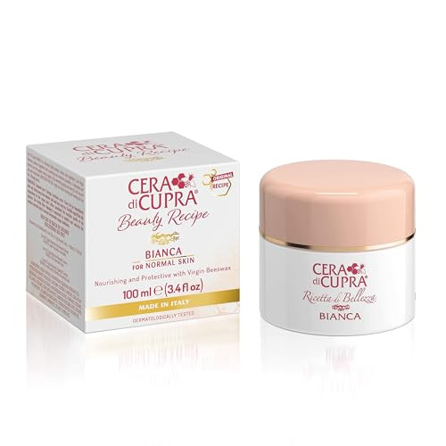 CERA DI CUPRA Bianca Face Cream Moisturizer for Normal and Oily Skin - Nourishing and Protective Formula with Virgin Beeswax (3.4 Fl Oz / 100 ml)