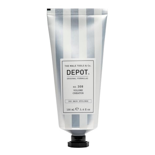 DEPOT No. 308 Volume Creator  Volumizing Hair Gel for Men with Medium Hold  Adds Body Hydration & Shine Without Weight  With Glycerin Aloe & Botanical Extracts  3.3 fl.oz.