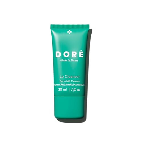 Doré Doré - Le Cleanser Gel to Milk Daily Face Cleanser  Gentle Hydrating Cleaner for Dry & Sensitive Skin  Makeup Remover for Women & Men for Face (1 fl oz  30 ml)