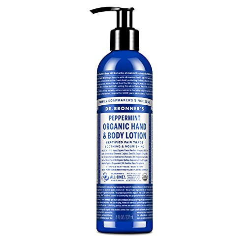 Dr. Bronner's - Organic Lotion (Patchouli Lime 8 Ounce) - Body Lotion and Moisturizer  Organic Soothing for Hands Face and Body Highly Emollient Nourishes and Hydrates Vegan Non-GMO