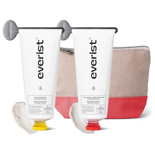 Everist The Haircare Essentials Duo Shampoo & Deep Conditioner Repairs Hair Ideal for Sensitive Scalp Hydrating and Smoothing Plant-based Color-safe 3.4 fl oz Each Tins