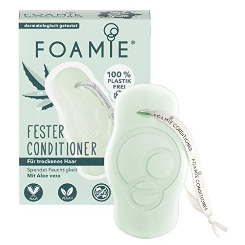 Foamie Aloe You Vera Much Conditioner Bar - All-Natural Eco-Friendly Plastic- Cruelty- Vegan for Dry & All Hair Types