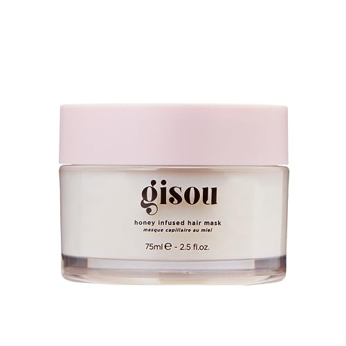 Gisou Honey Infused Hair Mask Travel Size to Hydrate and Repair for Softer Stronger More Manageable Hair Mini TSA-Approved Mask (2.5 fl oz)