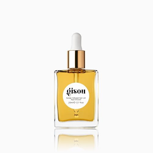 Gisou Honey Infused Hair Oil - Hydrating & Frizz Control Treatment with Mirsalehi Honey Adds Shine & Heat Protectant for All Hair Types 1.7 Fl Oz