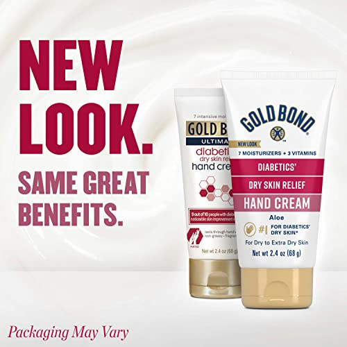 Gold Bond Diabetics' Dry Skin Relief Hand Cream 2.4 oz. With Aloe to Moisturize & Soothe
