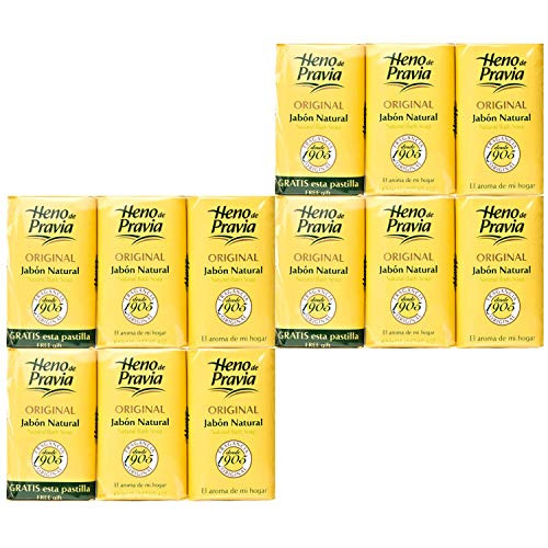 Heno de Pravia - 4 SETS OF 2 SOAPS PLUS 1  4 OZ. 4-PACK (12 SOAPS)