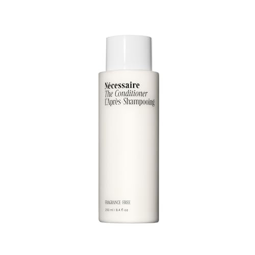 Nécessaire The Conditioner. Fragrance-. Hydrating Treatment For Scalp + Hair. Hyaluronic Acid. Hypoallergenic. Dermatologist-Tested. Non-Comedogenic. No Silicones. 250 ml / 8.4 fl oz