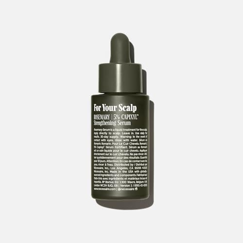 Nécessaire Rosemary Serum  For Denser Fuller Healthier Looking Hair Women & Men  70% Rosemary Water Oil Extract + 5% Capixyl Good For Hair Thinning  Quick-Dry No Residue  Vegan  1 fl oz