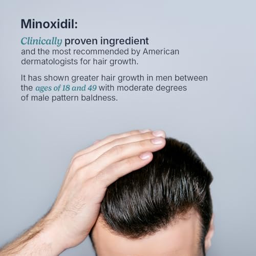 Santo Remedio Men’s Hair Regrowth Treatment Helps Stimulate Hair Growth and Reduce Hair Loss Contains 5% Minoxidil Clinically Proven Ingredient Fragrance  (1-Month Supply)