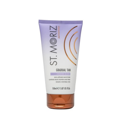 ST. MORIZ Professional Insta-Grad Shimmer Self Tanner Lotion in Medium - Illuminating Instant Self Tan with Added Shimmer Aloe Vera and Vitamin E - Dermatologically Tested (6.76 Fl OZ)
