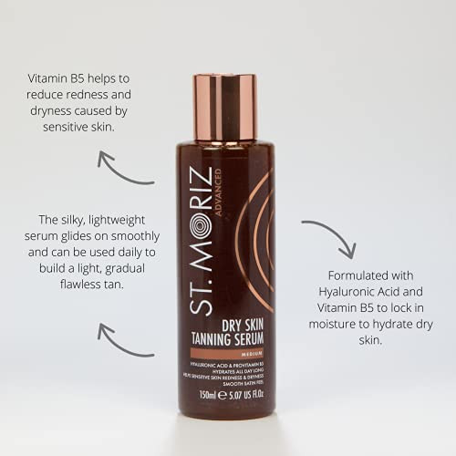 ST. MORIZ Advanced Dry Skin Serum Hydrating Fake Tan with Hyaluronic Acid & Vitamin B5 (150ml)
