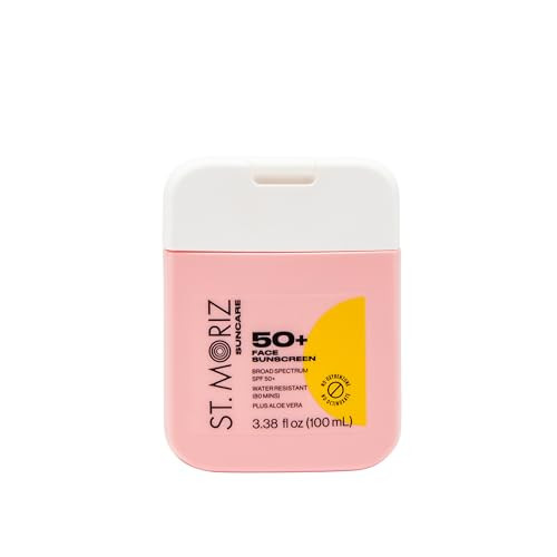 ST. MORIZ Suncare SPF - Sunscreen - Broad Spectrum Protection Water Resistant Sunscreen Moisturizing Lotion + Vitamin E - Oxybenzone & Octinoxate  - Vegan - Body 50 Sun Protection Factor (SPF)