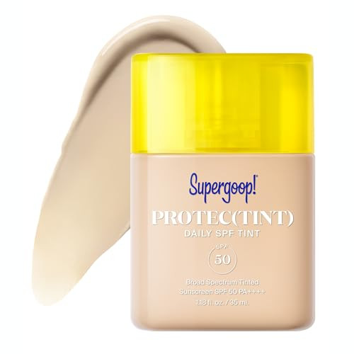 Supergoop Protec(tint) Daily Skin Tint SPF 50 - 24N - Light Buildable Coverage for Immediately Smooth Even-Looking Skin - Natural Finish