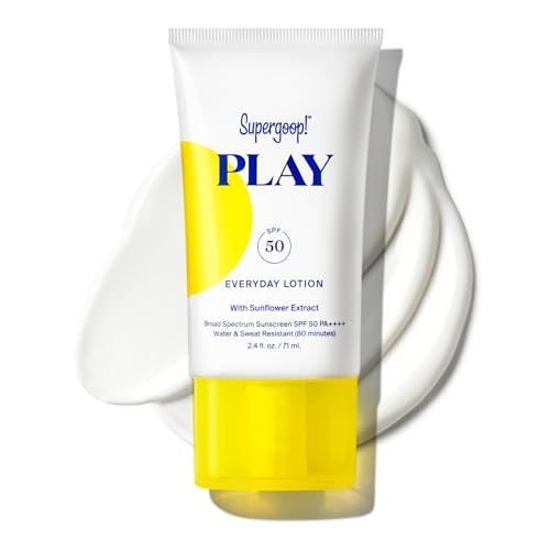 Supergoop PLAY Everyday Lotion SPF 50 - Broad Spectrum Body & Face Sunscreen for Sensitive Skin - Great for Active Days - Fast Absorbing Water & Sweat Resistant - 5.5 fl oz