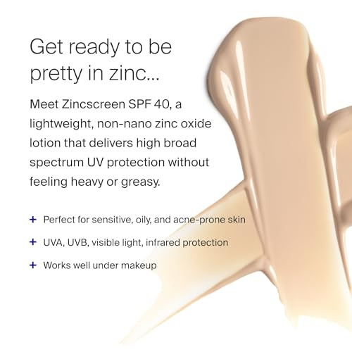 Supergoop Zincscreen - 1.7 fl oz - SPF 40 PA+++ Mineral Face Lotion & Broad Spectrum Sunscreen - Non-nano Zinc Oxide for Daily UV Protection - Lightweight Blendable Formula with Pink Hue