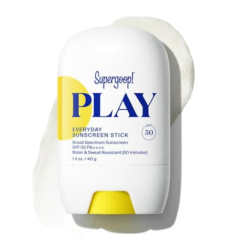 Supergoop PLAY Everyday Sunscreen Stick SPF 50 - Lightweight Non-Greasy Formula - Natural Finish - Fragrance  - Water & Sweat Resistant - All Skin Types - 1.4 fl oz