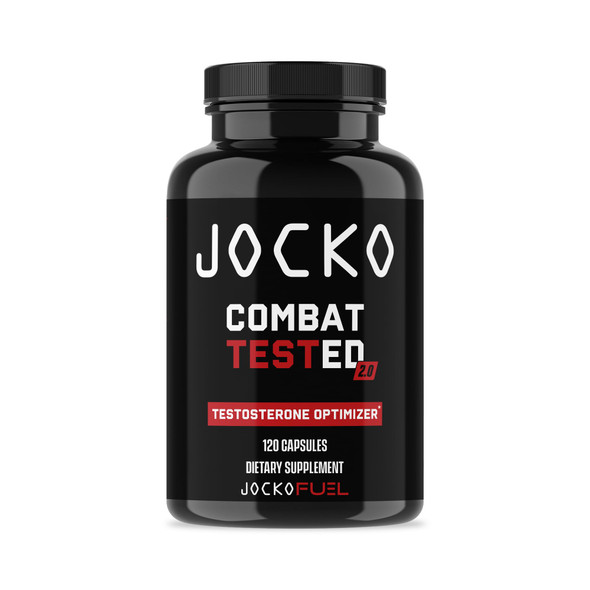 Jocko Fuel Test Booster for Men - Natural Endurance, Stamina, & Strength Booster - Muscle Builder for Men & Nitric Oxide Support with Ginger Root, Shilajit, & Tongkat Ali, 120ct (30 Servings)