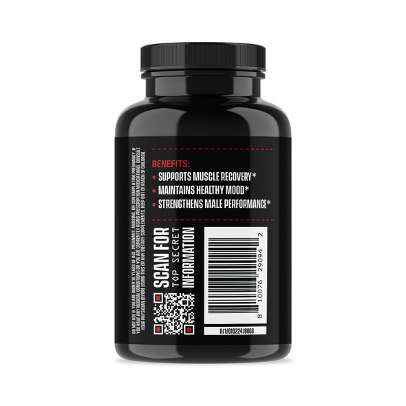 Jocko Fuel Test Booster for Men - Natural Endurance, Stamina, & Strength Booster - Muscle Builder for Men & Nitric Oxide Support with Ginger Root, Shilajit, & Tongkat Ali, 120ct (30 Servings)