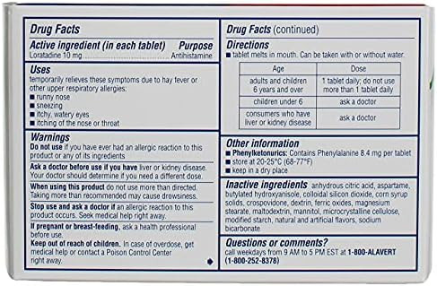Alavert Allergy Relief Nondrowsy Citrus Burst 60 Tablets (Pack Of 3)