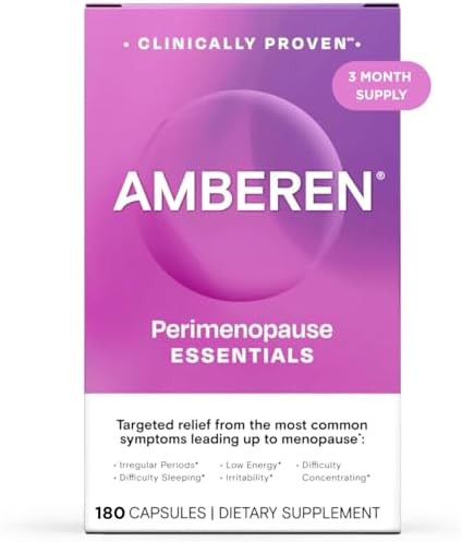 Amberen Perimenopause Perimenopause Multisymptom Relief Vitamin B Vitamin E & Antioxidants Supplement Clinically Shown To Help Support Hormone Balance Hot Flashes & Night Sweats 60 Count