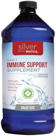 American Biotech Labs Silver Biotics Advanced Silver Technology Silversol Ag‚„O‚„ 10 Ppm Immune Support Biohacking Immune Building Natural Support 32 Fl Oz