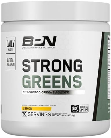 Bare Performance Nutrition Bpn Strong Greens Superfood Powder Lemon 30 Servings