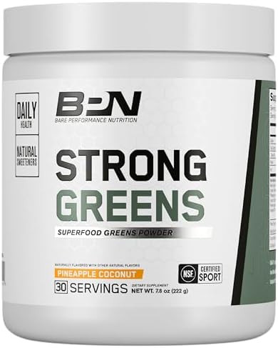 Bare Performance Nutrition Bpn Strong Greens Superfood Powder Lemon 30 Servings