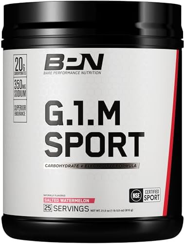 Bare Performance Nutrition Bpn G.1.M Go One More Sport Endurance Training Fuel Superior Carbohydrate & Electrolytes Powder Formula Reduce Fatigue Lemon Lime 25 Servings
