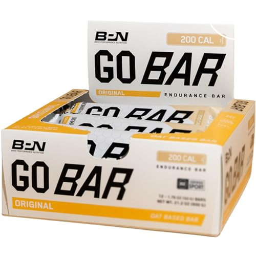 Bare Performance Nutrition Go Bar Oat Based Endurance Training Snack 36G Of Carbohydrates And 200 Calories Per Serving 12 Bars Per Box Original Oat
