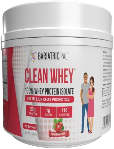 Bariatricpal Clean Whey Protein (25G) With Probiotics Strawberry (15 Servings)
