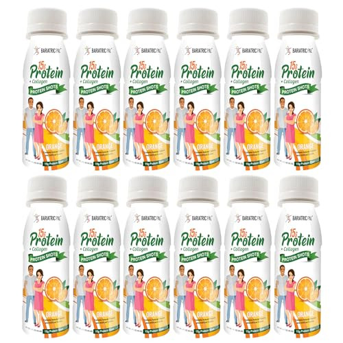 Bariatricpal 15G Readytodrink Whey Protein & Collagen Shots Orange (12 Bottles)