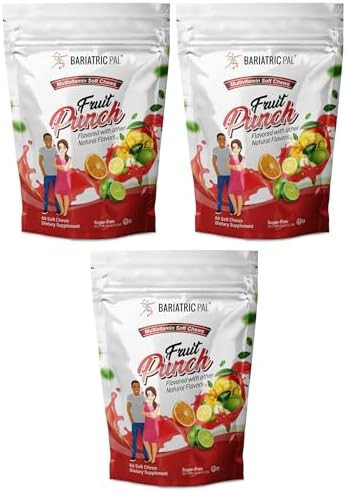Bariatricpal Iron Multivitamin Soft Chew Fruit Punch (60 Count)