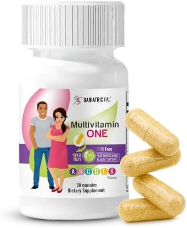 Bariatricpal Multivitamin One 1 Per Day Bariatric Multivitamin Capsule With 45 Mg Of Iron Easy To Swallow Capsule Vitamin For Bariatric Surgery Patients 90 Count (3 Month Supply)