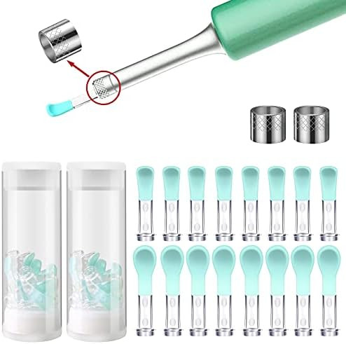 Bebird Tips Ear 16 Pieces Waterproof Silicone Ear Spoon For Ear Wax Removal Endoscope Bebird Original Ear Cleaner Tips For C3/C3 Pro/M9 Pro/X11 Pro/K10/X17 Pro/T5