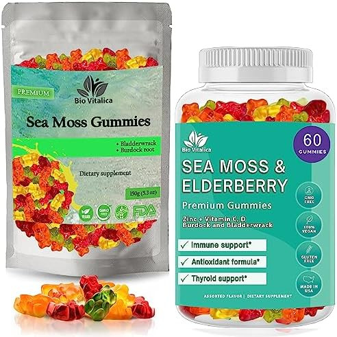Bio Vitalica Sea Moss Elderberry & Irish Sea Moss Gummies (Bundle)
