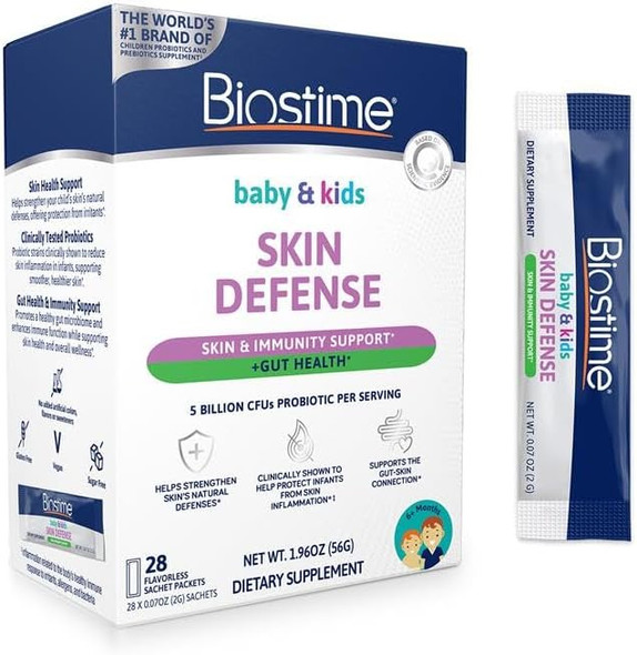 Biostime Baby & Kids Dual Defense “ Nasal & Respiratory Support Includes Probiotics For Immune Support 5 Billion Cfus 2Fl Hmo Prebiotic Clinically Tested Strains 28 Sachets