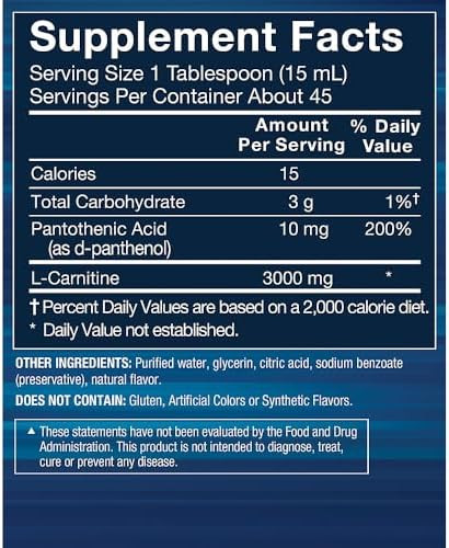 Bodytech Lcarnitine 3000Mg Supports Fat Metabolism Energy Production & Muscle Recovery Peach Mango (24 Fl Oz)